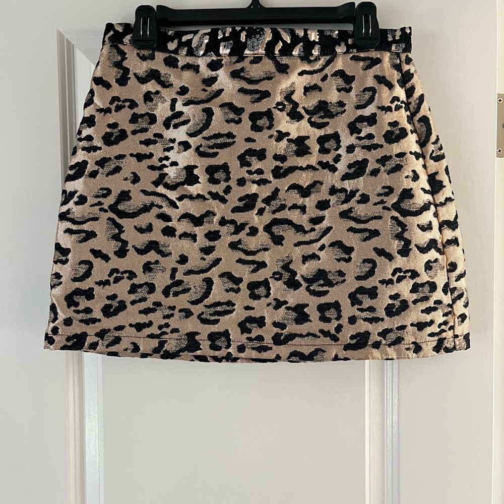 Topshop Leopard Print Skirt